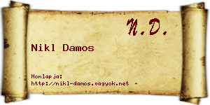 Nikl Damos névjegykártya